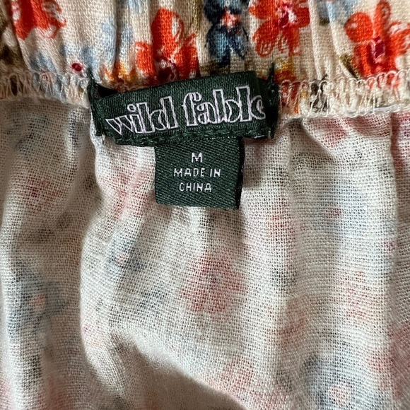 Wild Fable 100% Linen floral dress medium - Picture 4 of 4